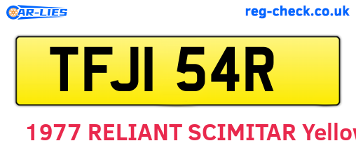TFJ154R are the vehicle registration plates.