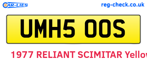 UMH500S are the vehicle registration plates.