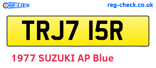 TRJ715R are the vehicle registration plates.