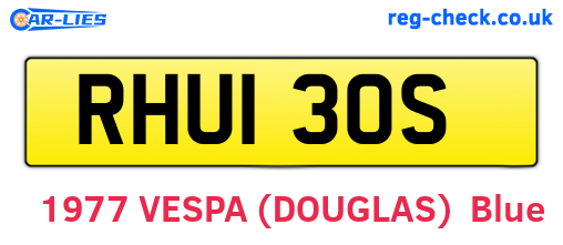 RHU130S are the vehicle registration plates.