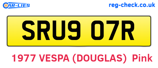 SRU907R are the vehicle registration plates.