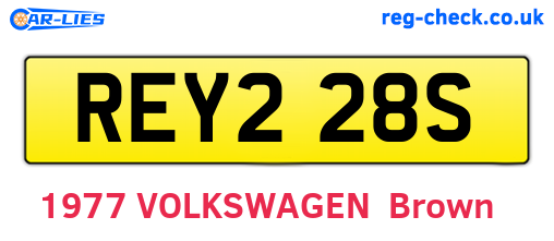 REY228S are the vehicle registration plates.