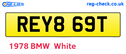 REY869T are the vehicle registration plates.