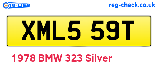 XML559T are the vehicle registration plates.
