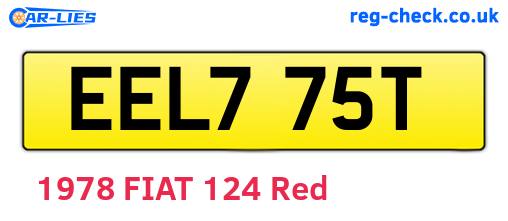 EEL775T are the vehicle registration plates.