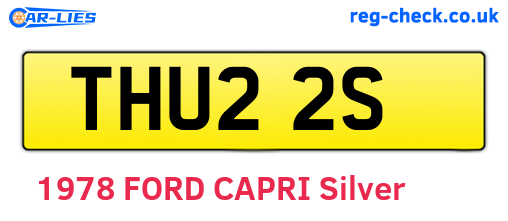 THU22S are the vehicle registration plates.