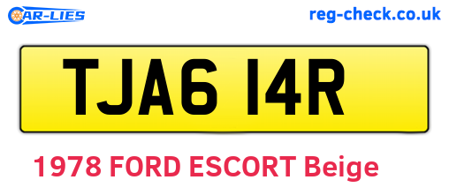 TJA614R are the vehicle registration plates.