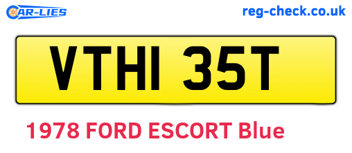 VTH135T are the vehicle registration plates.