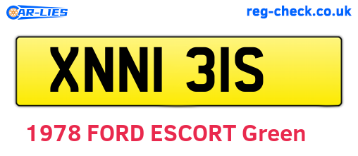 XNN131S are the vehicle registration plates.