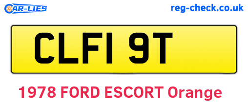 CLF19T are the vehicle registration plates.