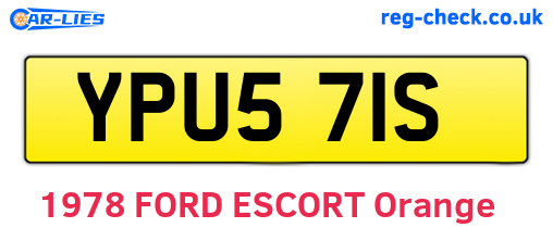 YPU571S are the vehicle registration plates.