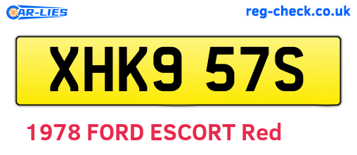 XHK957S are the vehicle registration plates.