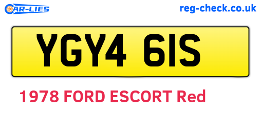YGY461S are the vehicle registration plates.