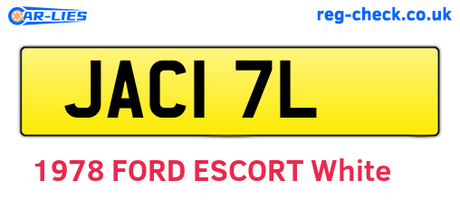 JAC17L are the vehicle registration plates.