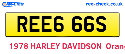 REE666S are the vehicle registration plates.