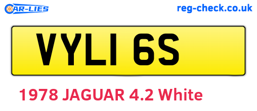 VYL16S are the vehicle registration plates.