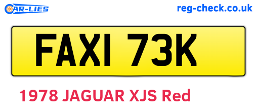 FAX173K are the vehicle registration plates.