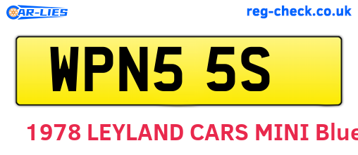 WPN55S are the vehicle registration plates.