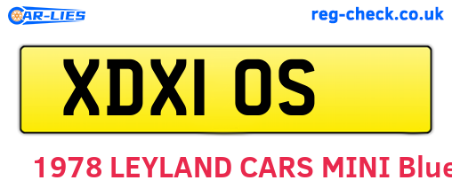 XDX10S are the vehicle registration plates.