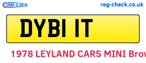 DYB11T are the vehicle registration plates.