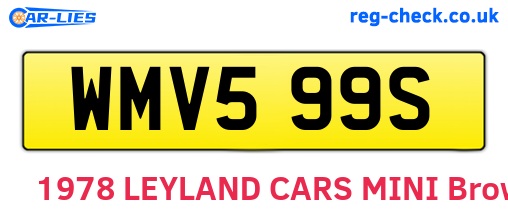 WMV599S are the vehicle registration plates.