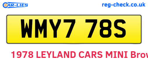 WMY778S are the vehicle registration plates.