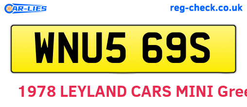 WNU569S are the vehicle registration plates.