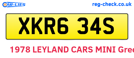 XKR634S are the vehicle registration plates.