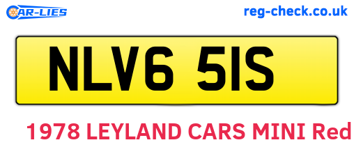 NLV651S are the vehicle registration plates.