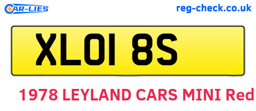 XLO18S are the vehicle registration plates.