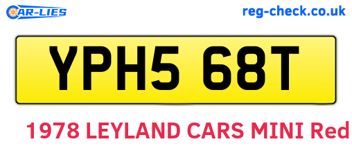 YPH568T are the vehicle registration plates.