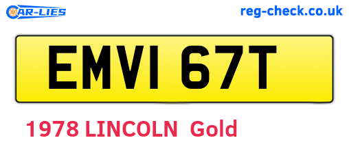 EMV167T are the vehicle registration plates.