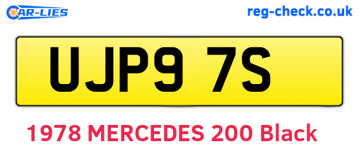 UJP97S are the vehicle registration plates.