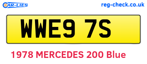 WWE97S are the vehicle registration plates.