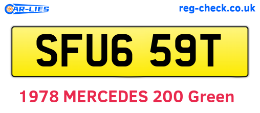 SFU659T are the vehicle registration plates.