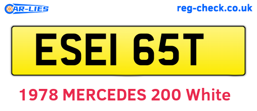 ESE165T are the vehicle registration plates.