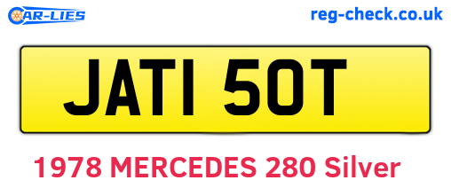 JAT150T are the vehicle registration plates.