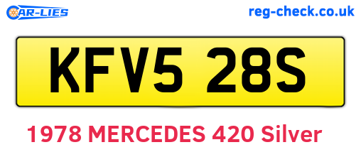 KFV528S are the vehicle registration plates.