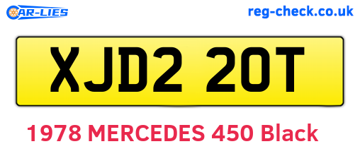 XJD220T are the vehicle registration plates.
