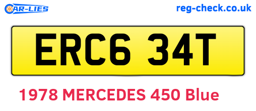 ERC634T are the vehicle registration plates.