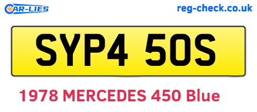 SYP450S are the vehicle registration plates.