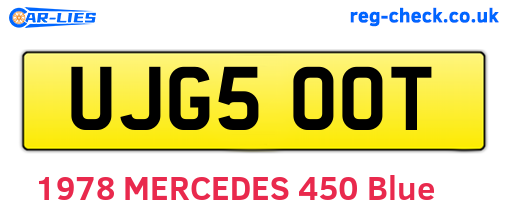 UJG500T are the vehicle registration plates.