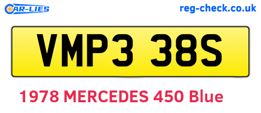 VMP338S are the vehicle registration plates.