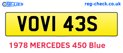 VOV143S are the vehicle registration plates.