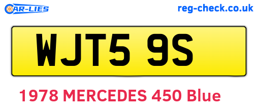 WJT59S are the vehicle registration plates.