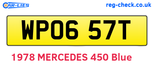 WPO657T are the vehicle registration plates.