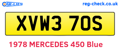 XVW370S are the vehicle registration plates.