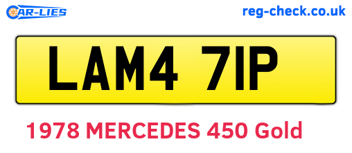 LAM471P are the vehicle registration plates.