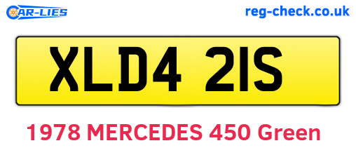 XLD421S are the vehicle registration plates.