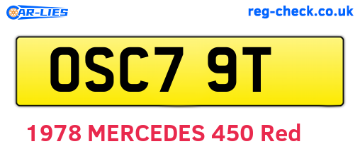 OSC79T are the vehicle registration plates.